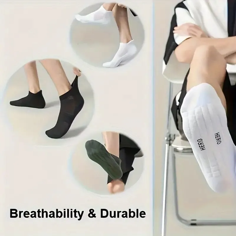 5-Pairs: Men and Women's Breathable Comfortable Sports Socks