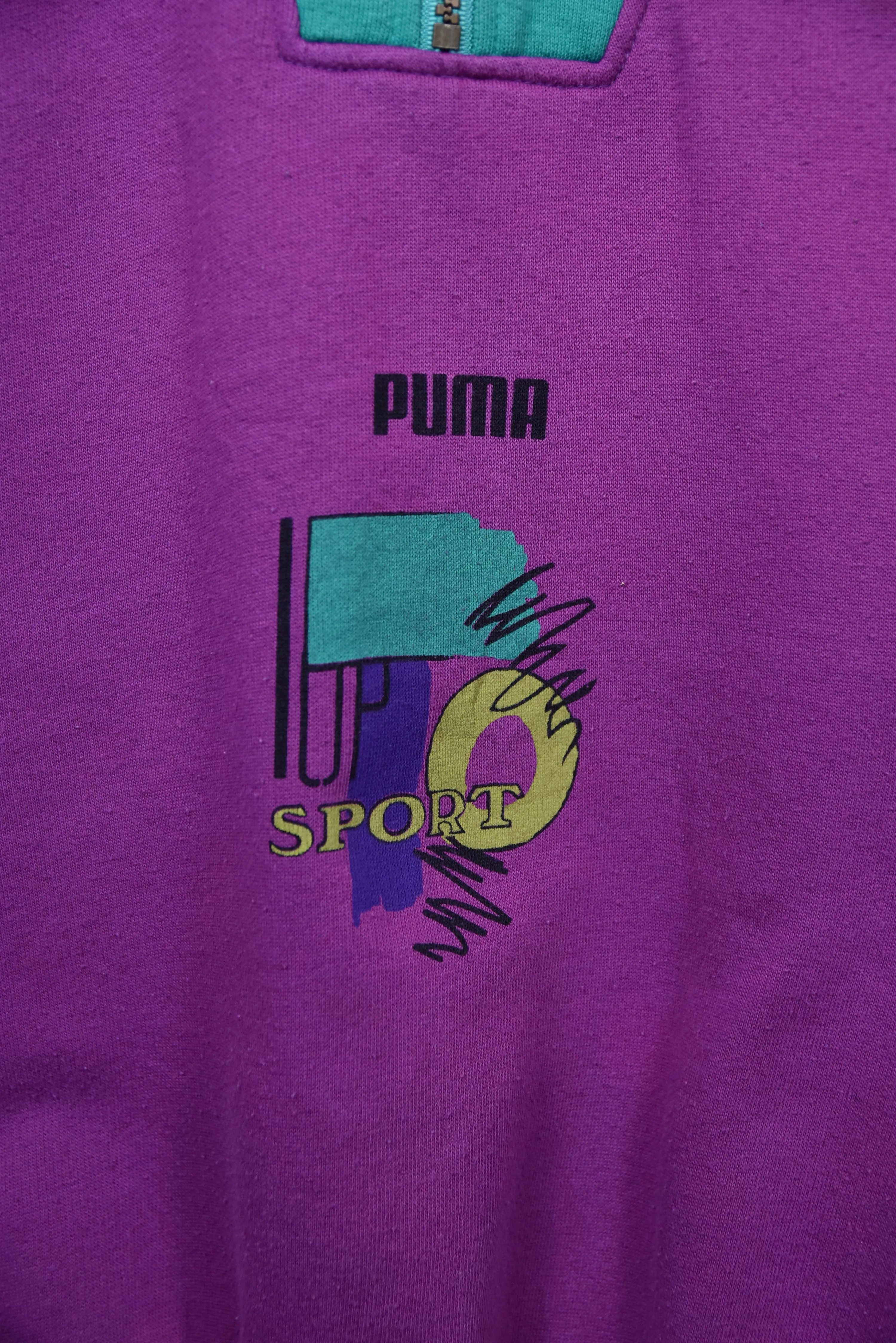 80er PUMA Colorblock Sweatshirt, Gr. L