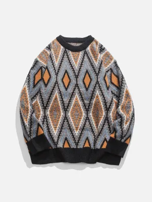 AlanBalen® - Stylish Ethnic Rhombus Pattern Sweater