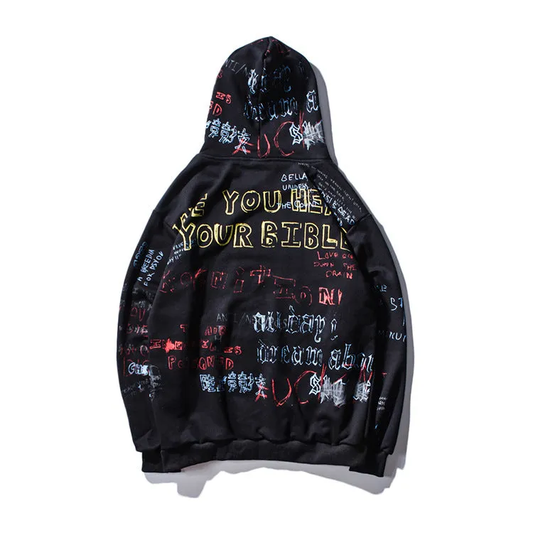 Alphabet Print Hoodie