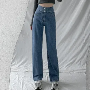 Amy Fashion - Casual Fashion Straight Leg Jeans