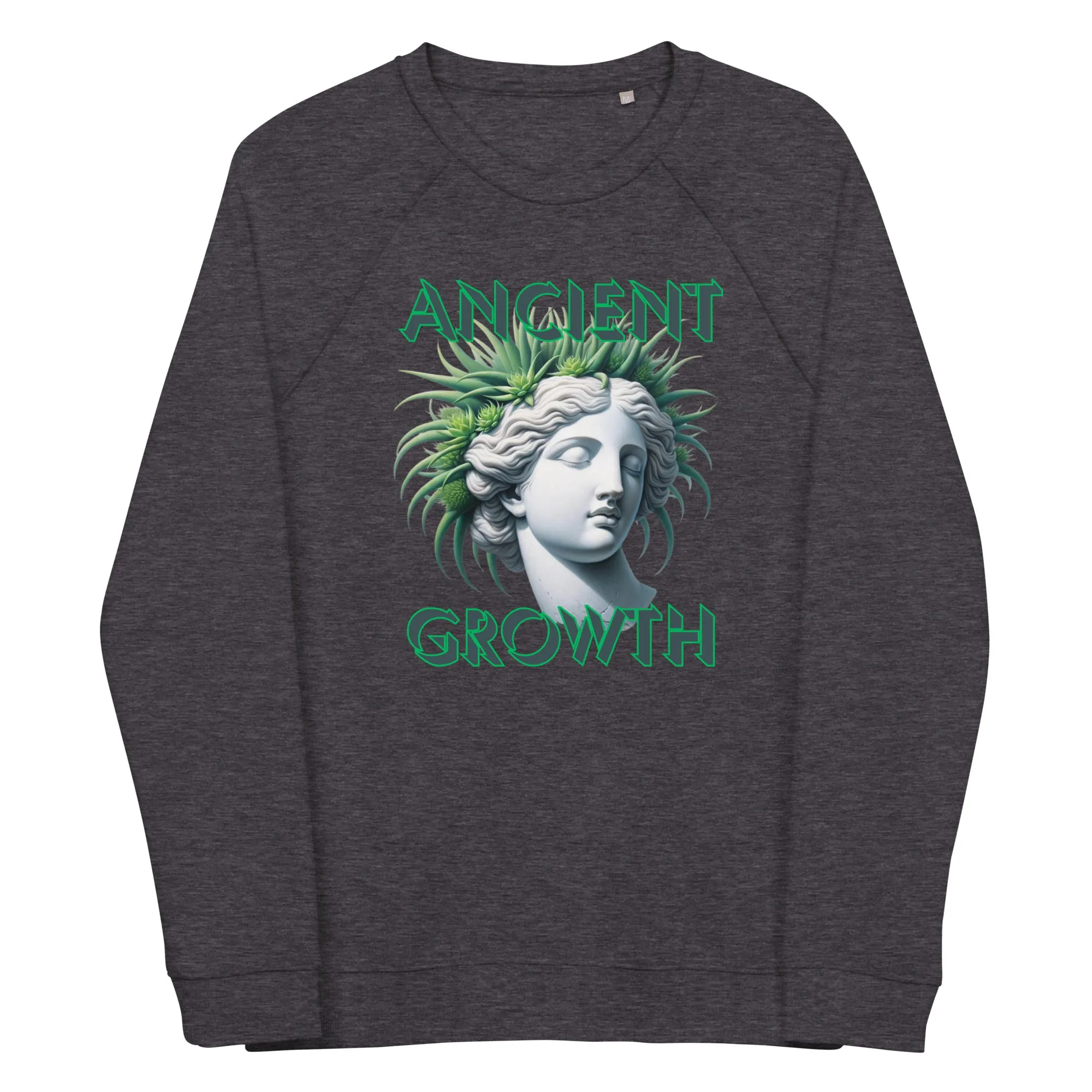 Ancient Growth men's organic raglan sweatshirt