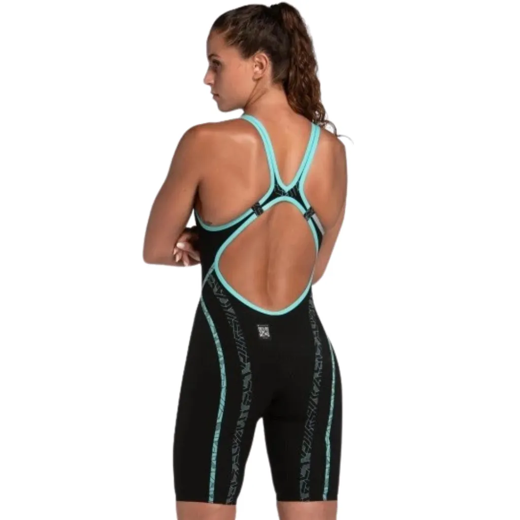 Arena Primo Openback Kneeskin - Black/Teal