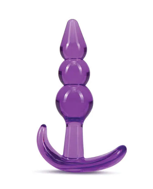 B Yours Triple Bead Anal Plug Purple - Comfortable Beaded Design | Body-Safe