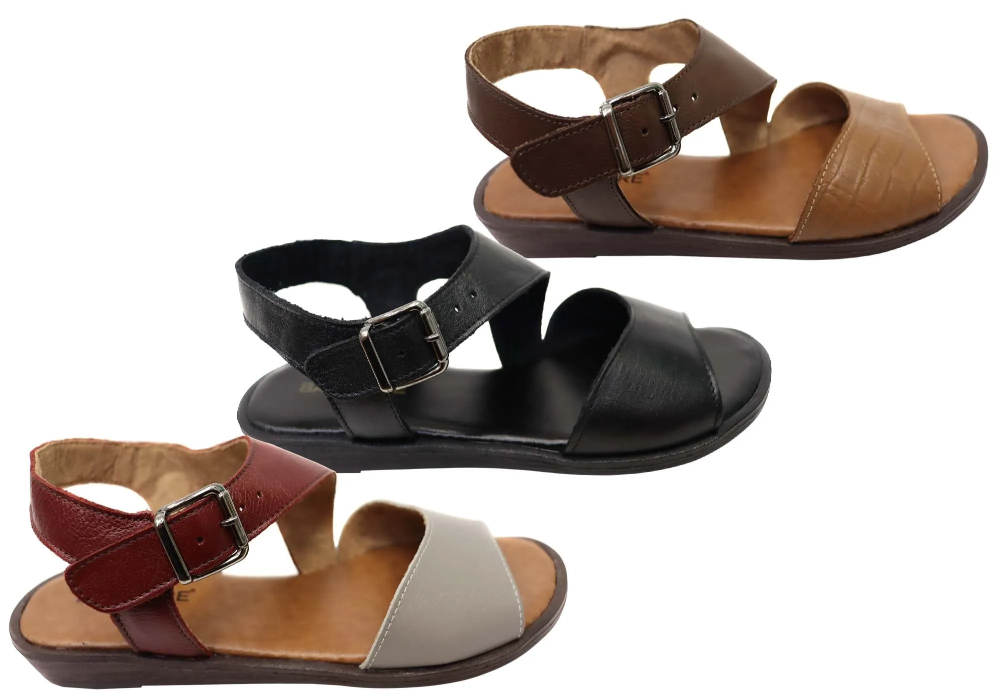 Balatore Simonne Womens Comfortable Leather Sandals Made In Brazil