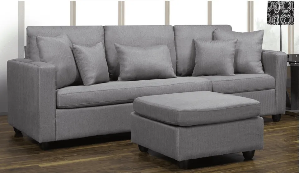 Barcelona Sofa w/ Reversible Chaise Ottoman