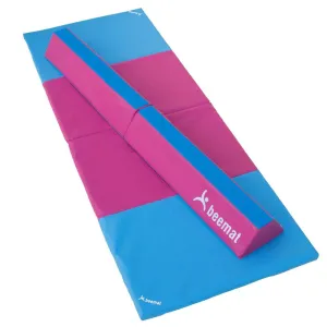 Beemat Foldable Balance Beam & Mat | Pink & Blue (Value Pack)