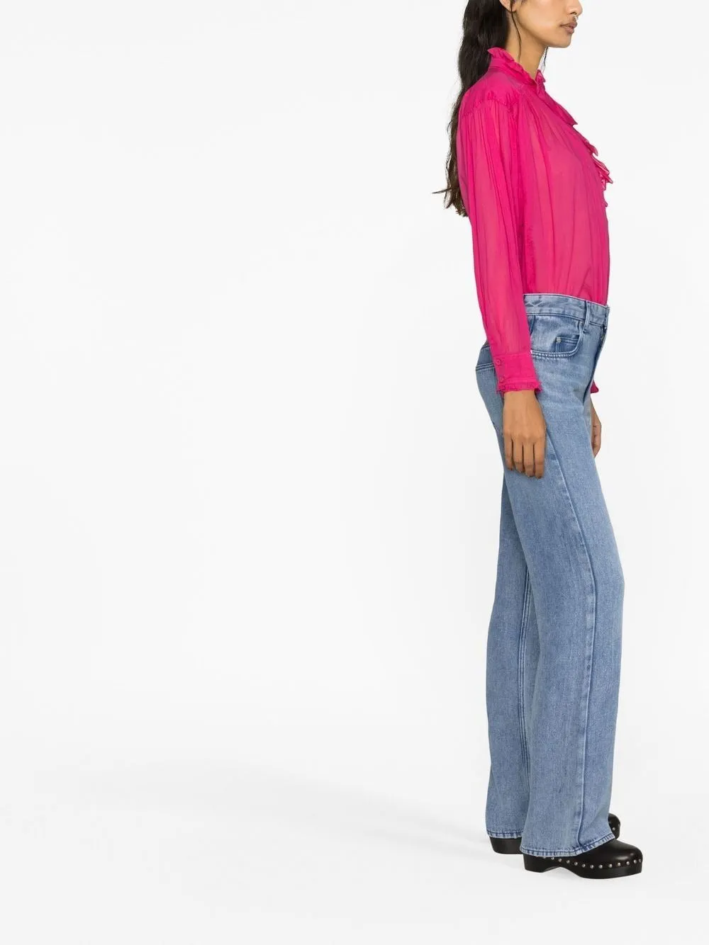 BELVIRA MID-RISE STRAIGHT-LEG JEANS