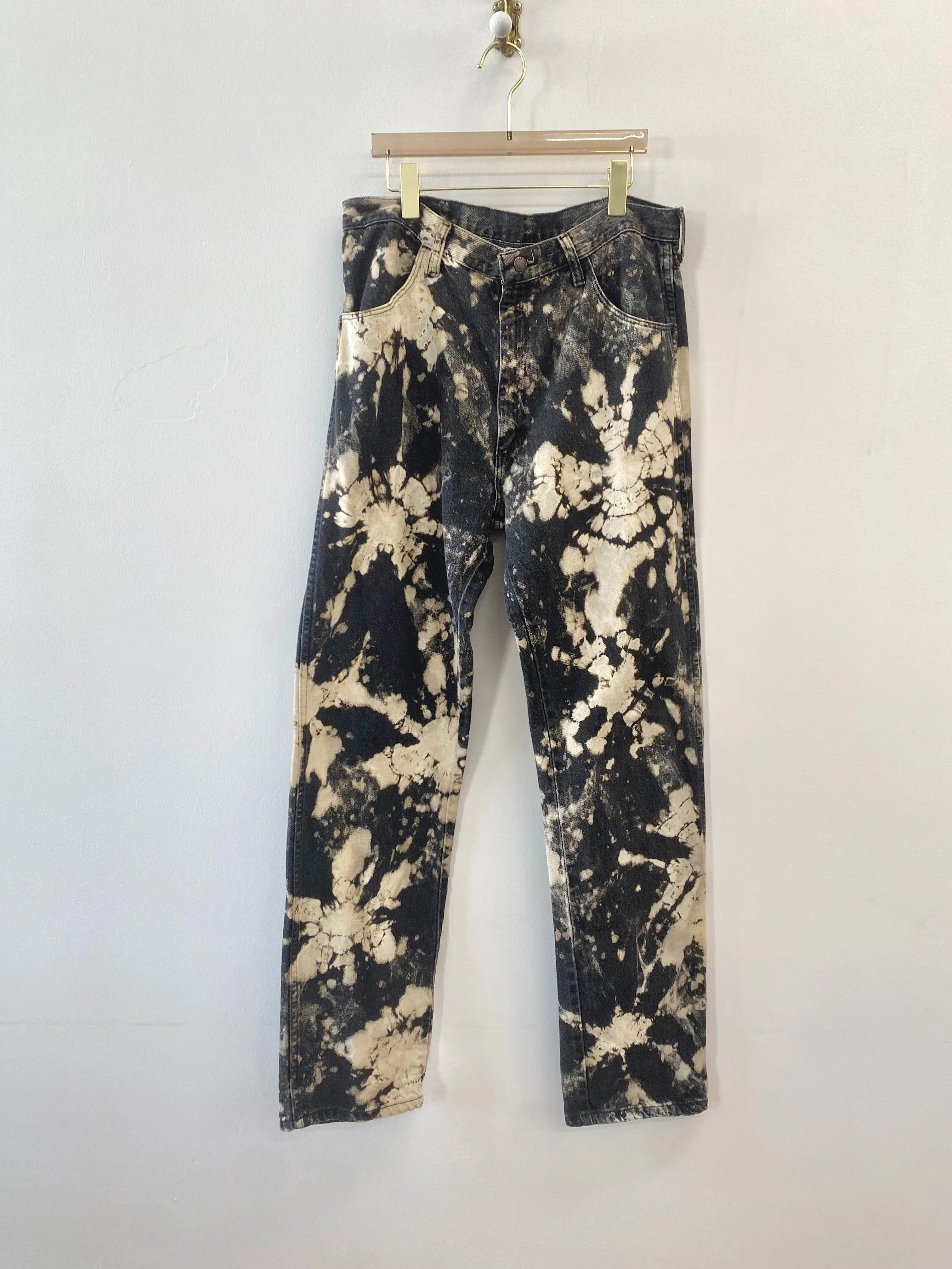 Black Rustler Acid Wash Jeans (Reworked)