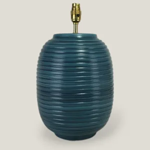 Blue Ridged Large Table Lamp