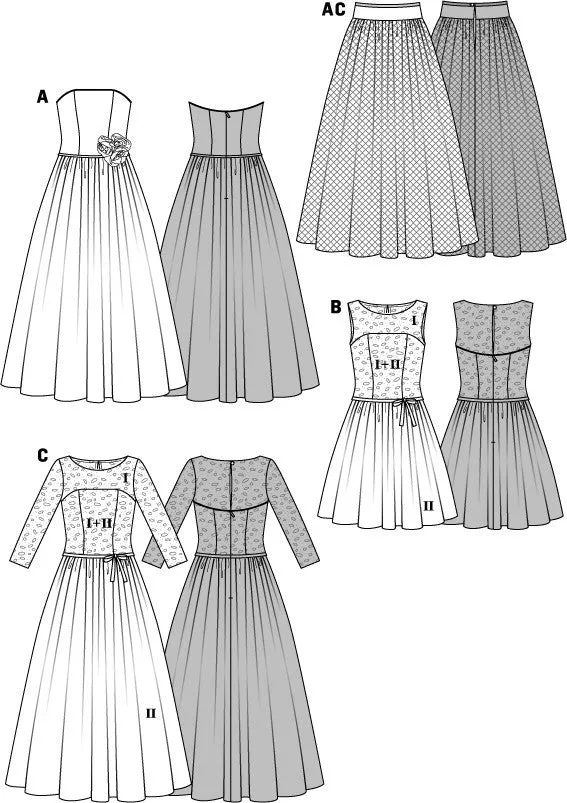 Burda 6776 Misses Wedding Dress Pattern