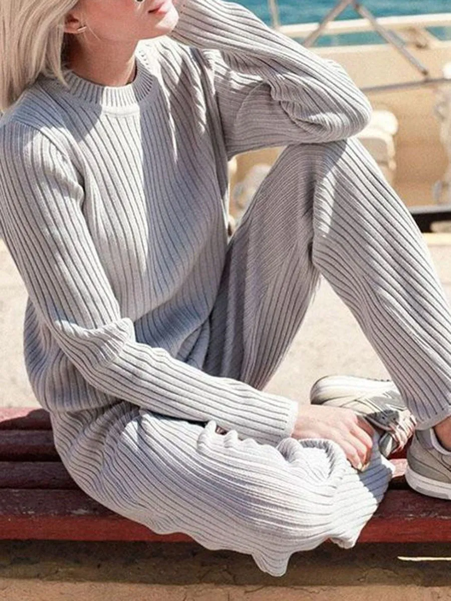 Casual Round Neck Pit Sport Suit