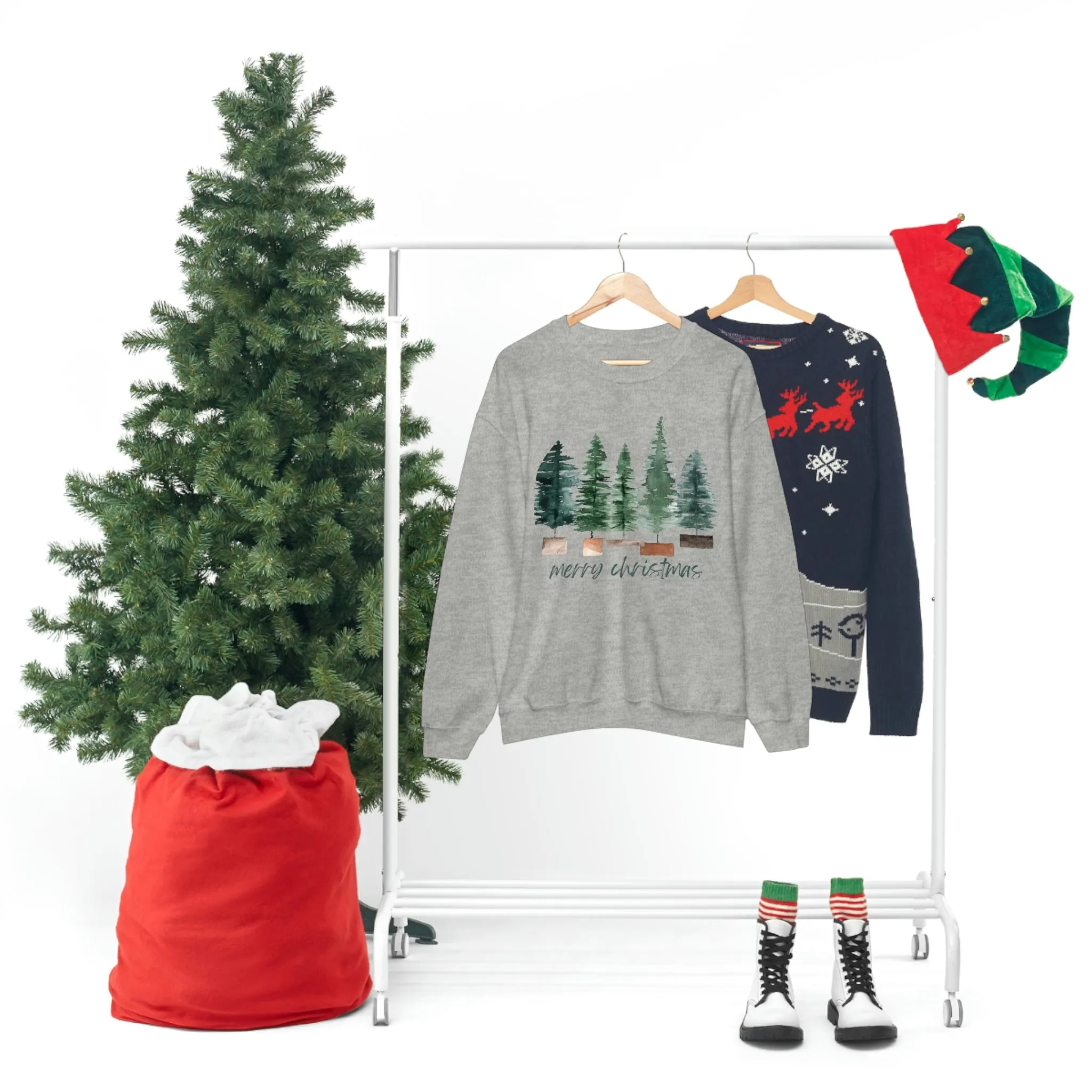 Christmas bubble tree Unisex Heavy Blend Crewneck Sweatshirt