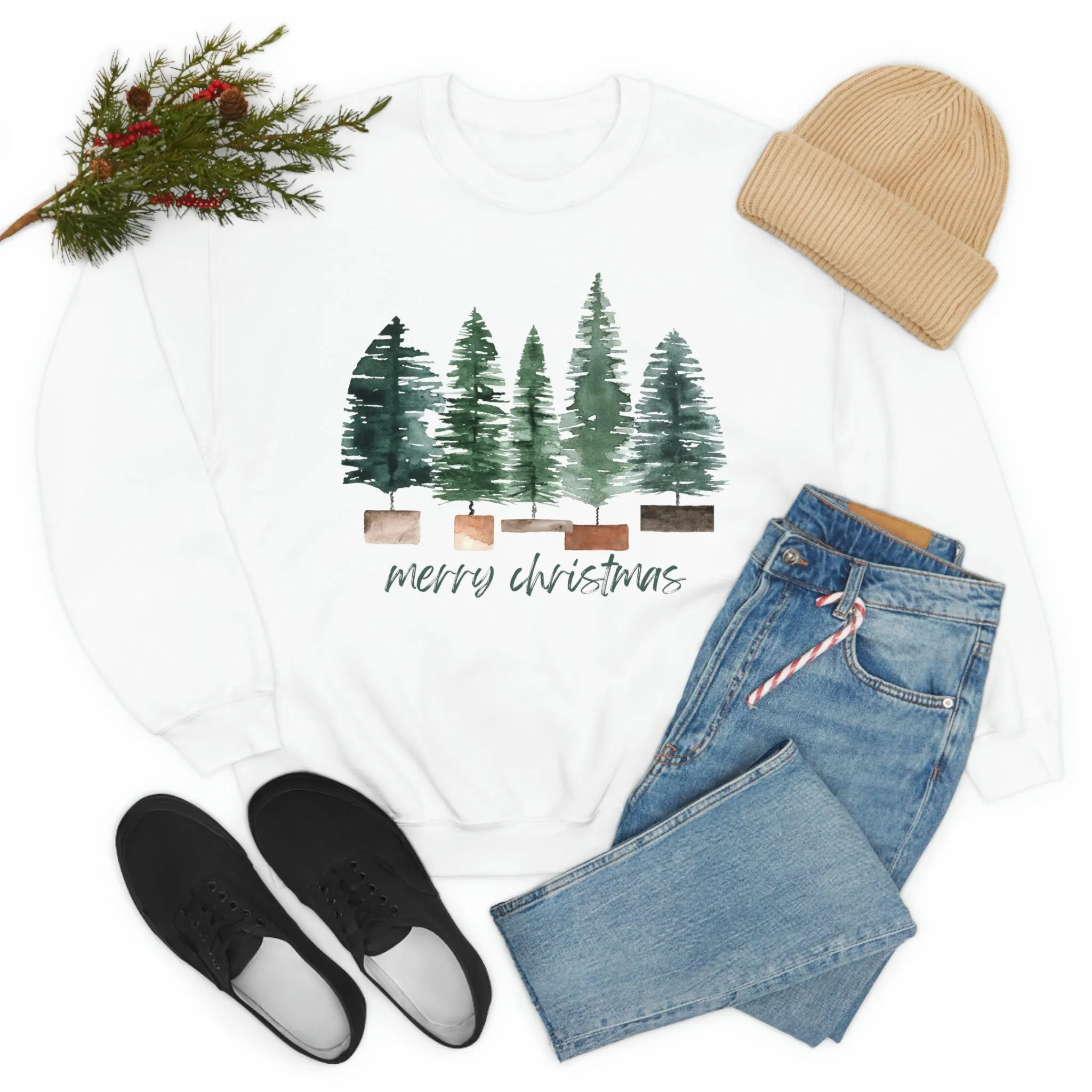 Christmas bubble tree Unisex Heavy Blend Crewneck Sweatshirt