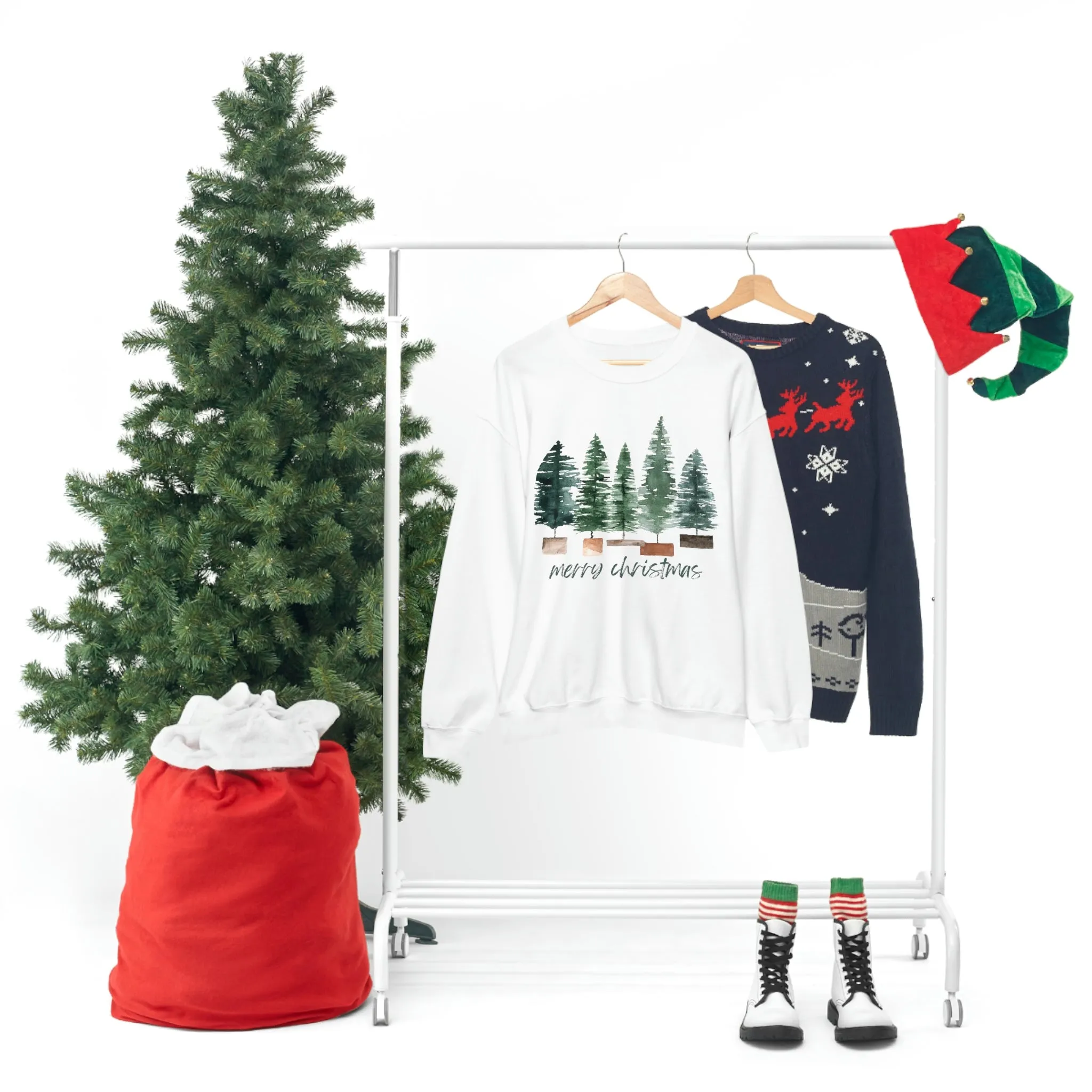 Christmas bubble tree Unisex Heavy Blend Crewneck Sweatshirt