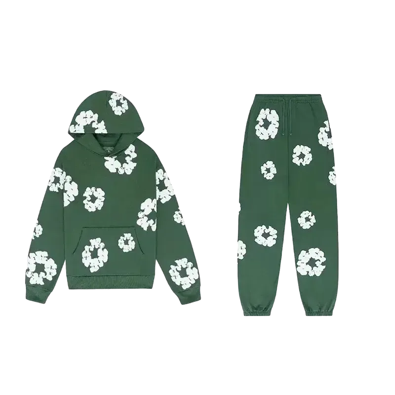 Conjunto Moletom The Cotton Wreath Denim Tears Verde