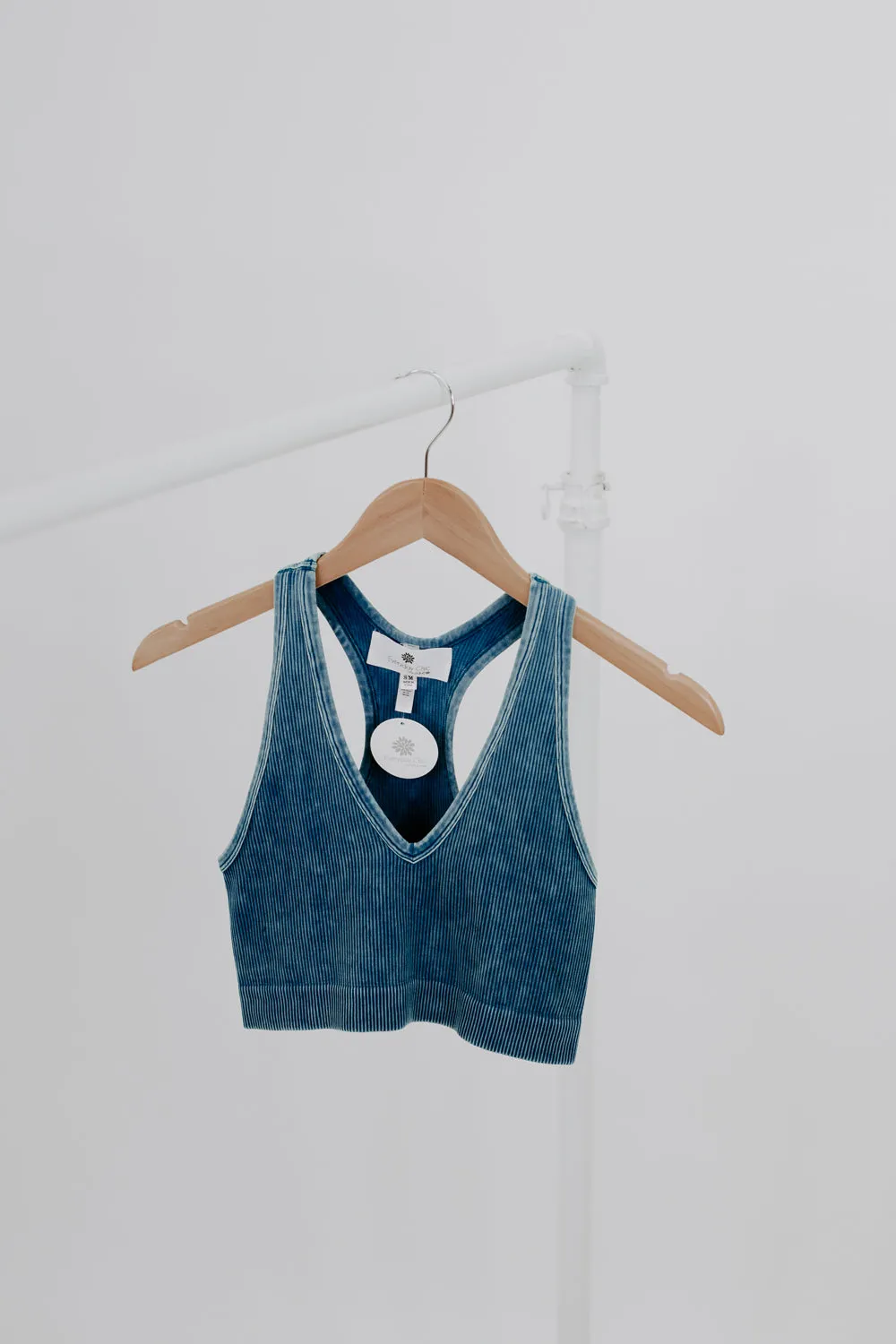 Daily Wear Cropped Tank, Teal