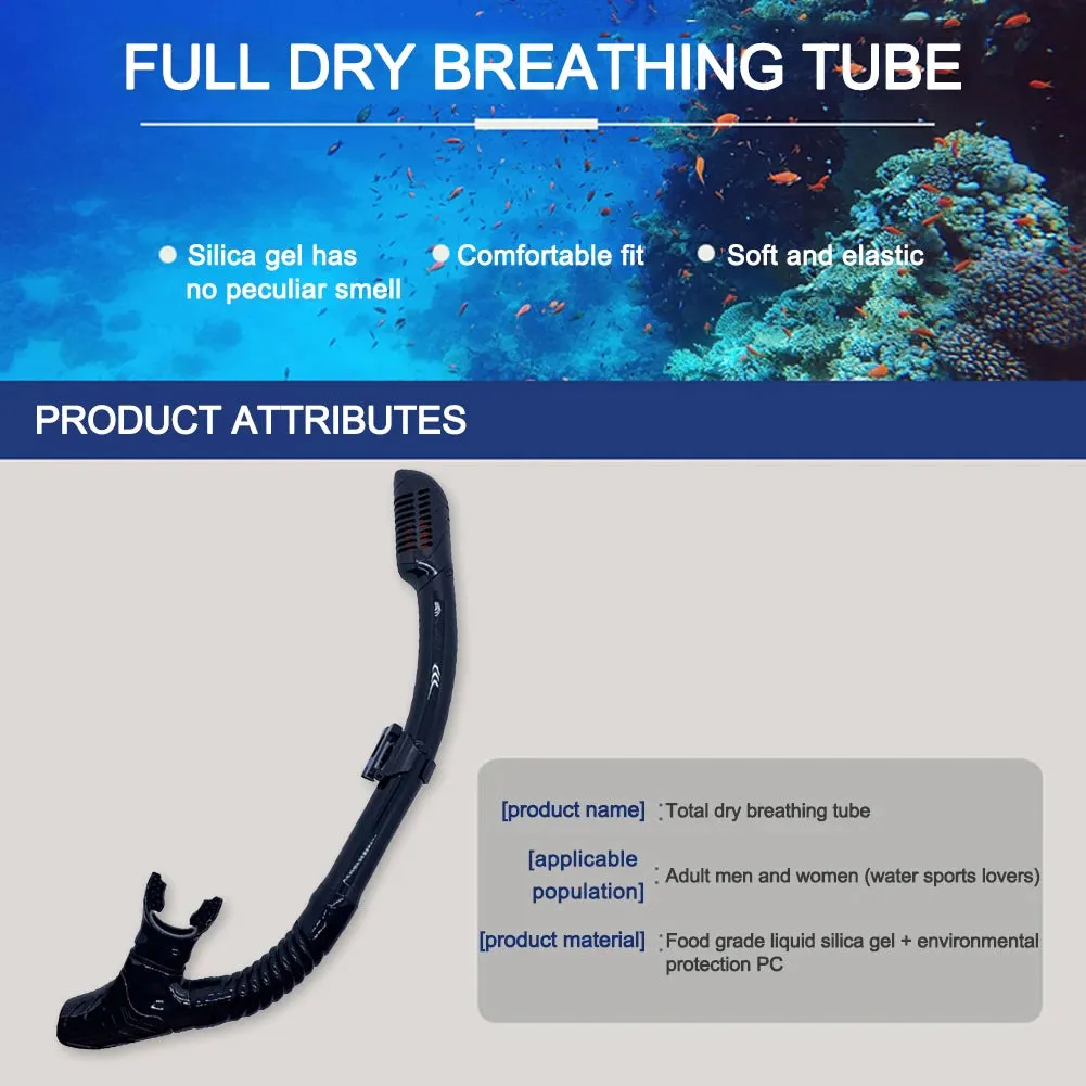 Diving Snorkel Full Dry Underwater Breathing Tube Snorkeling Device