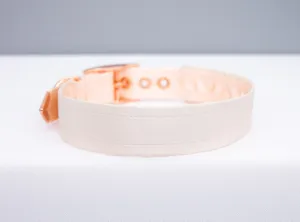 French Raw Silk ~ Rose Gold Luxury Pet Play Collar