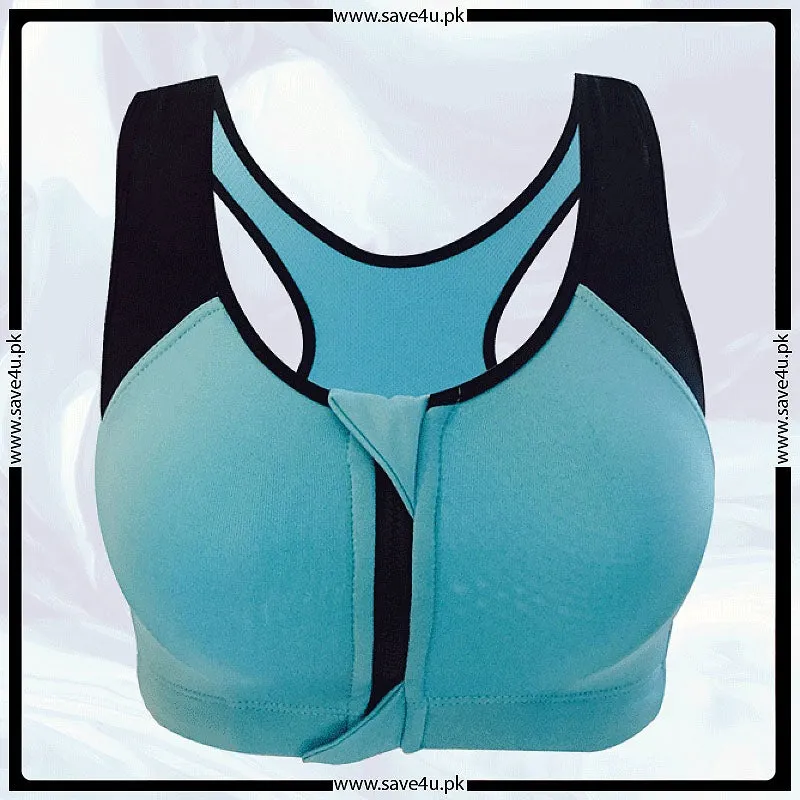 Front Open Zipper Comfortable Sports Bra