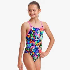 Funkita Girl's Diamond Back One Piece | Sharp Edges