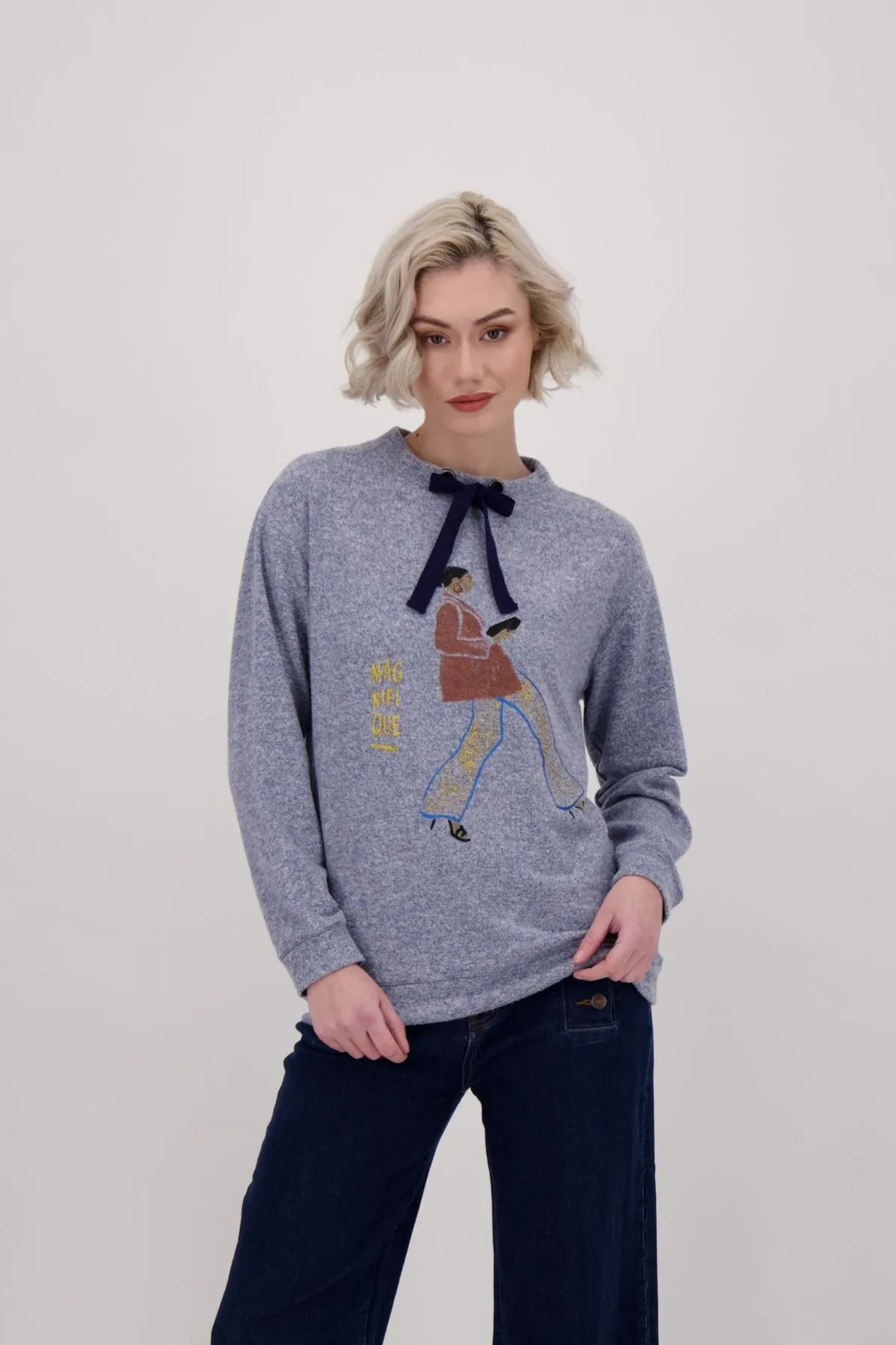 Funnelneck Drawstring Sweatshirt