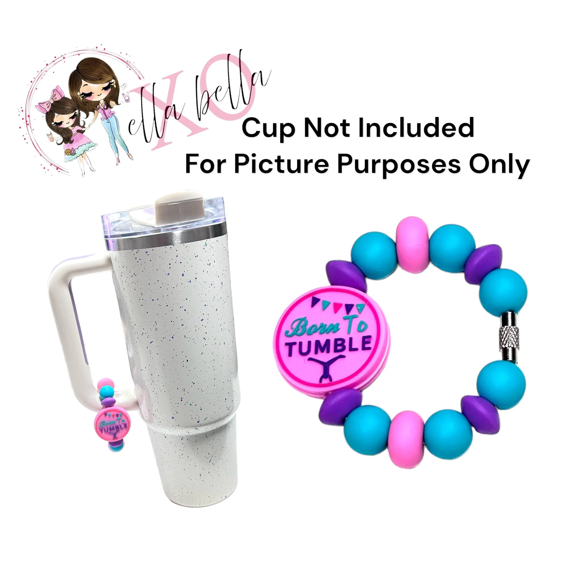 Gymnastics Tumbler Cup Charm