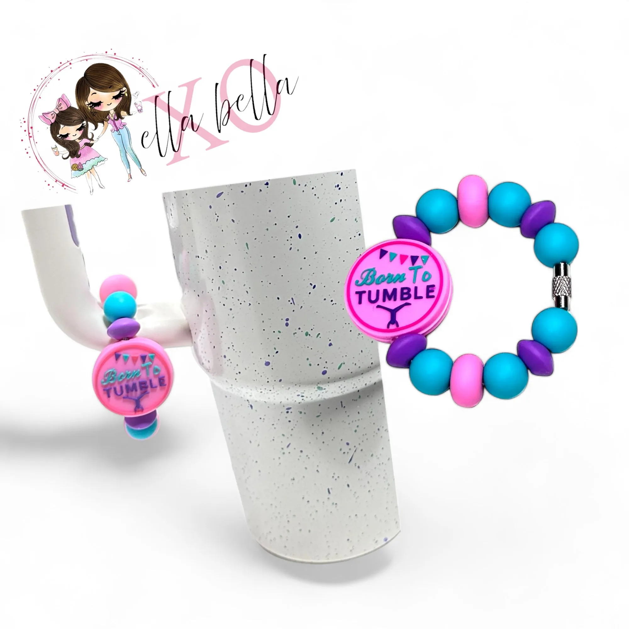 Gymnastics Tumbler Cup Charm