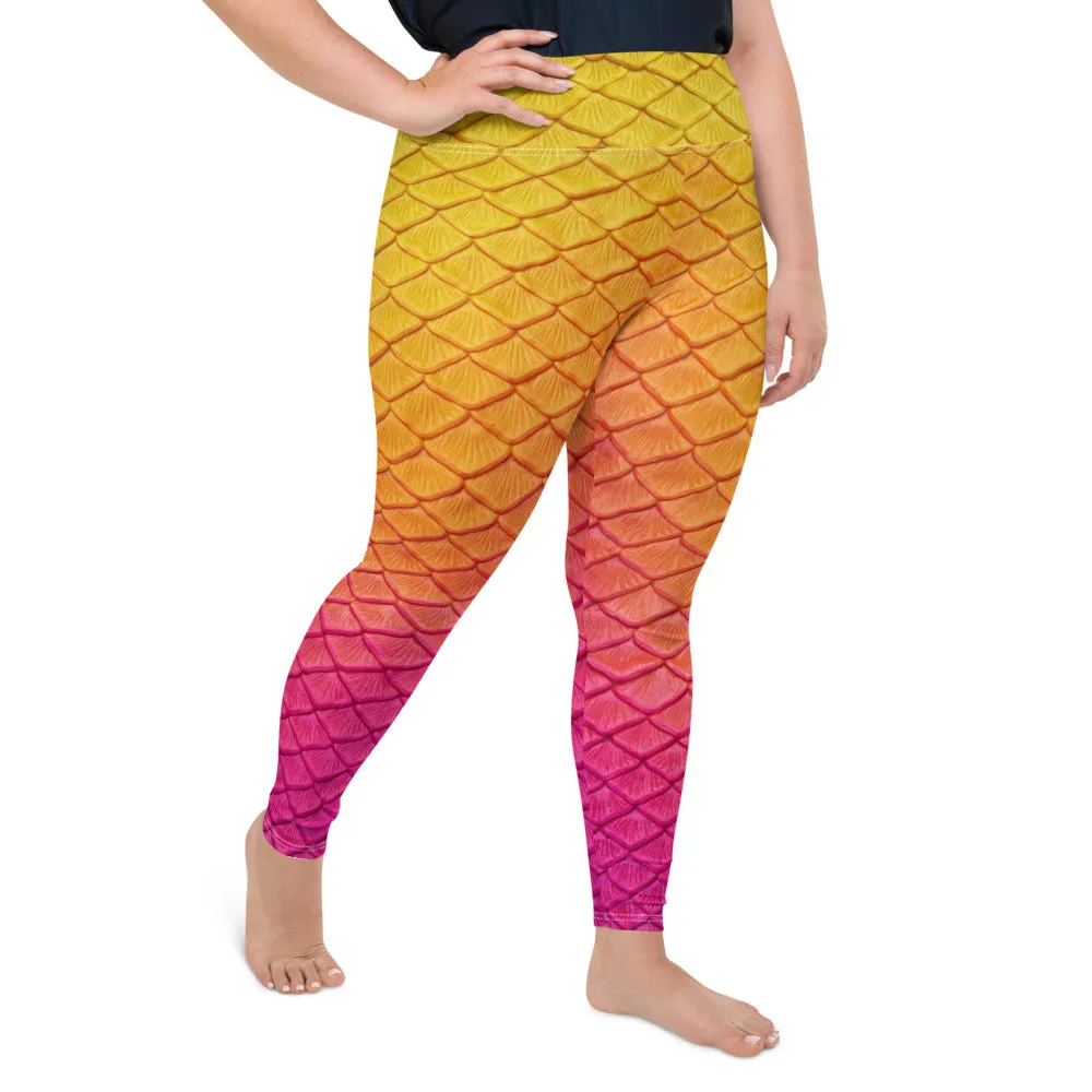 Hibiscus Bliss Plus Size Leggings