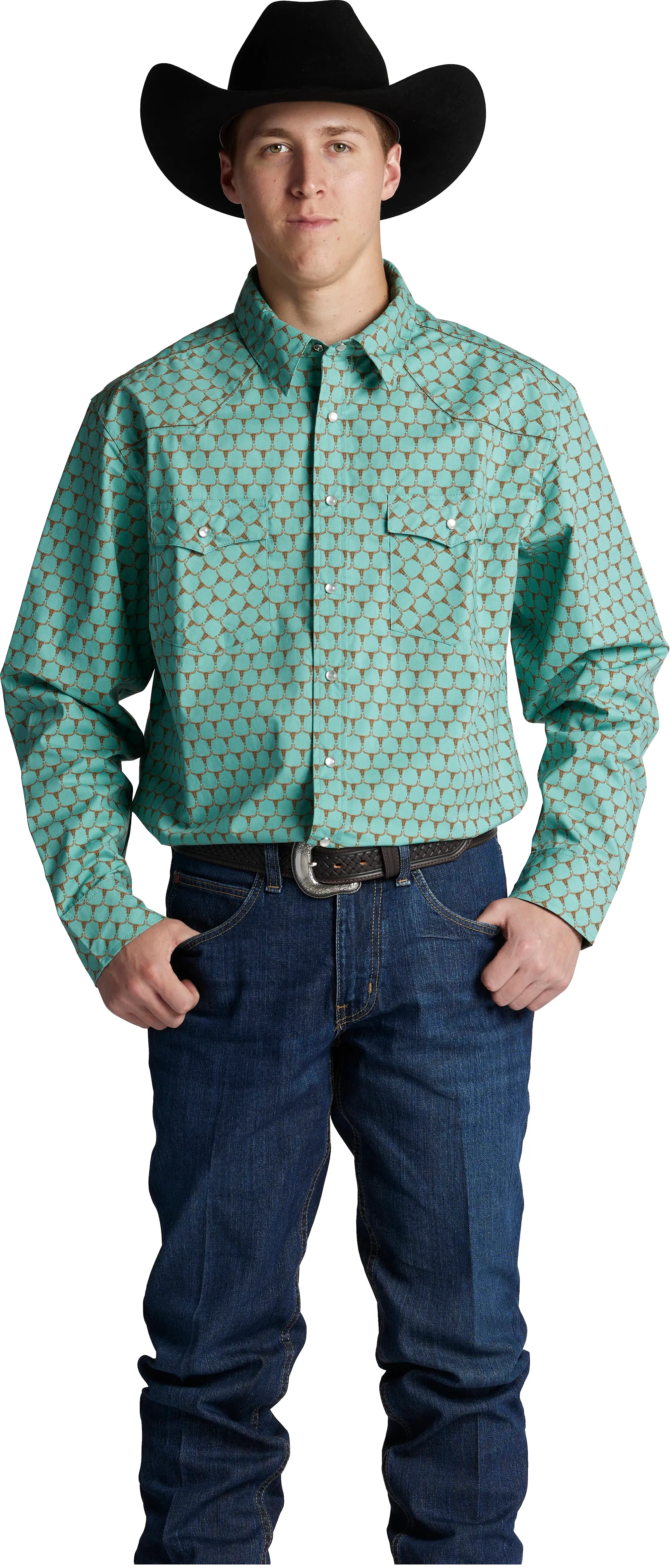 Justin Brands Shirt Cow Hive HJ-1508