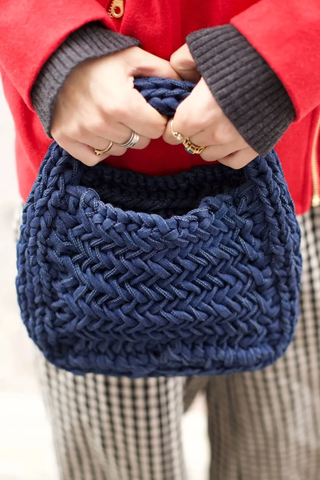 Knitted Bag Denim