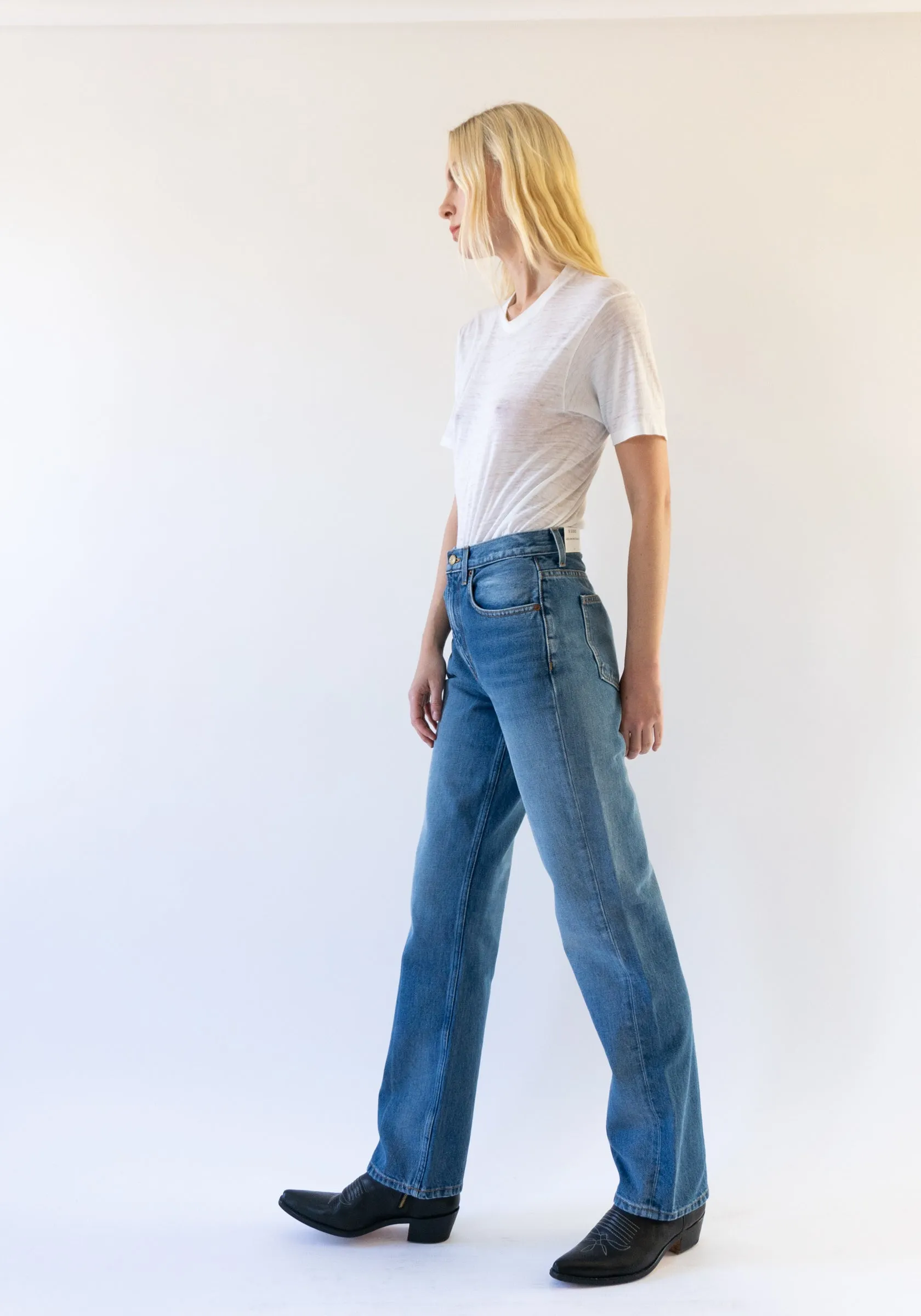 Louis Long High Straight Jean in Hyde Wash