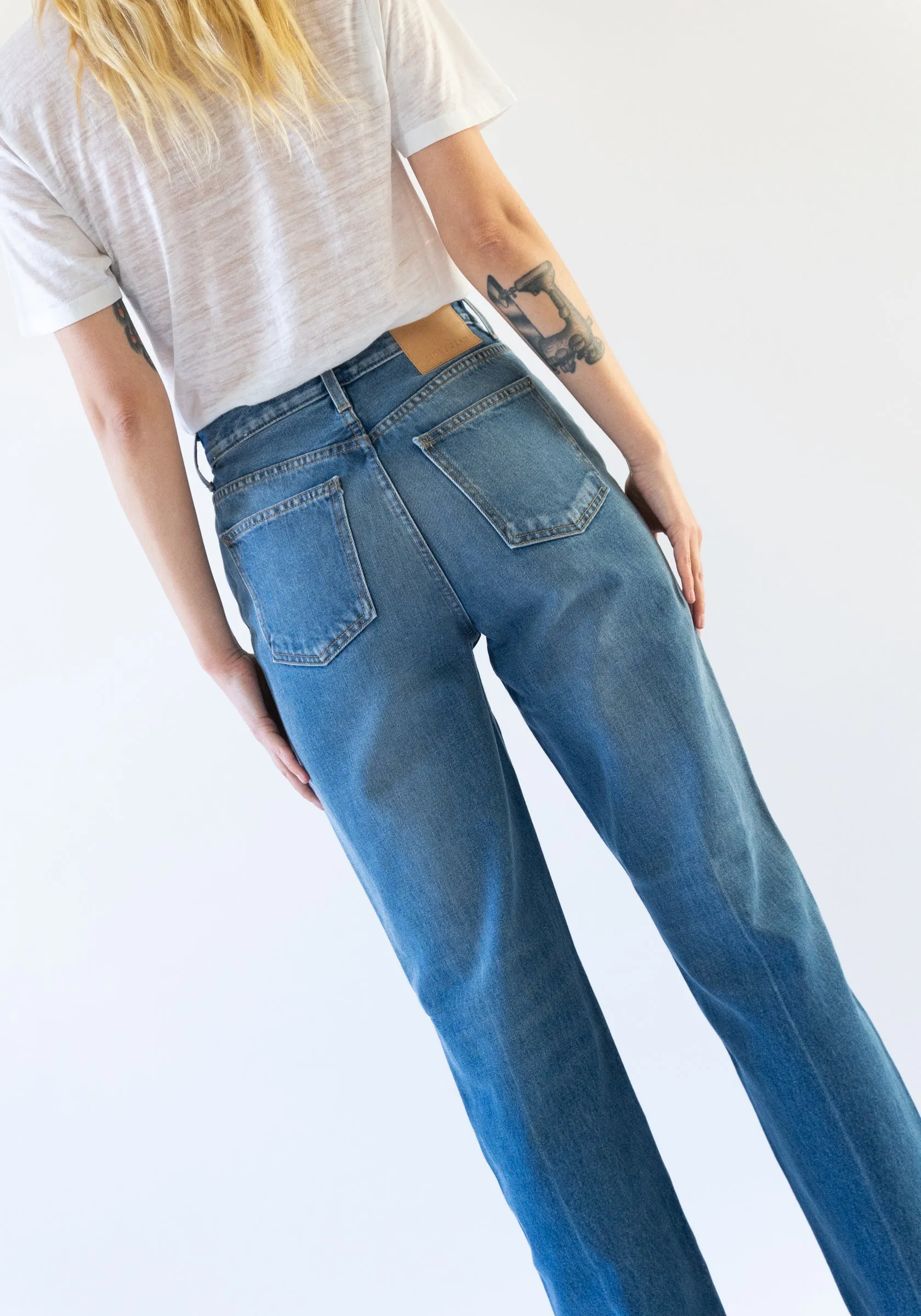 Louis Long High Straight Jean in Hyde Wash