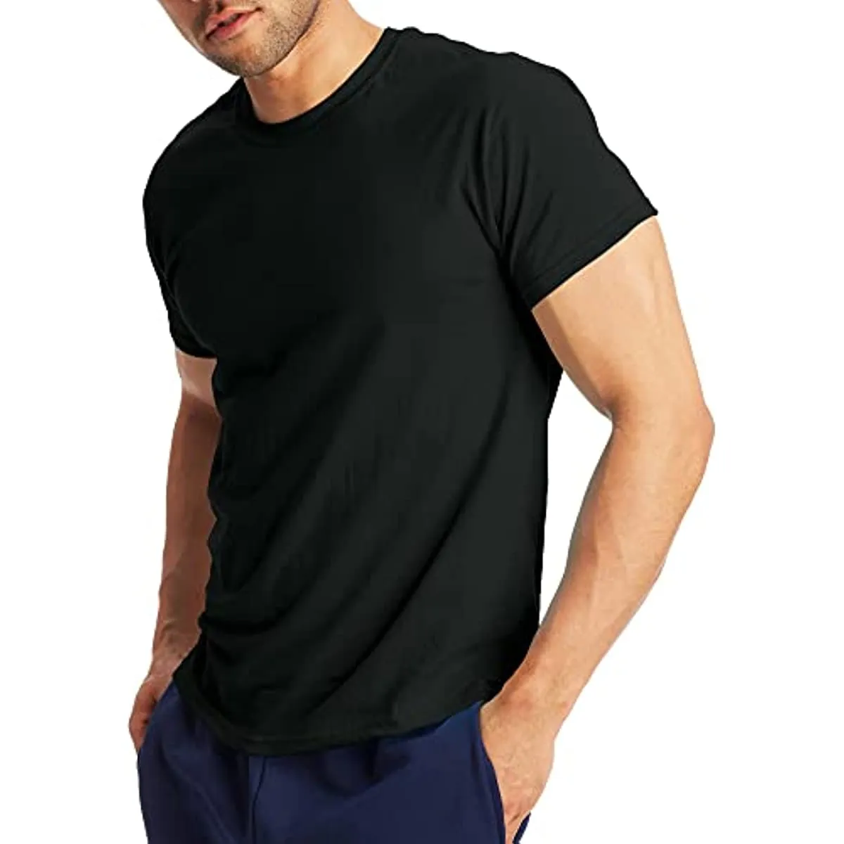 Men's Performance Moisture-Wicking Cotton Blend Tees 2-Pack