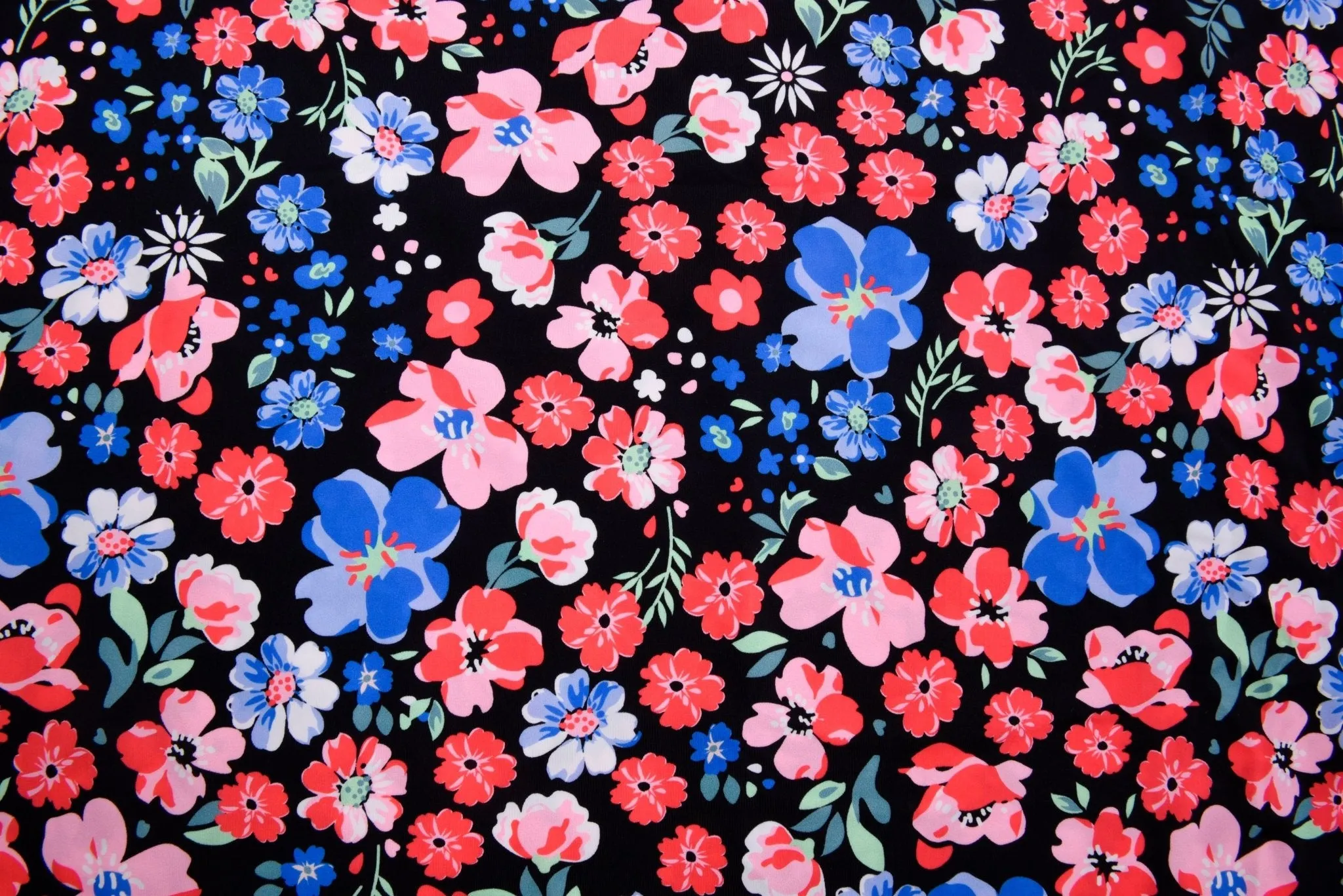 Midnight Bloom  Print  Nylon Swimwear Fabric -WHY543A