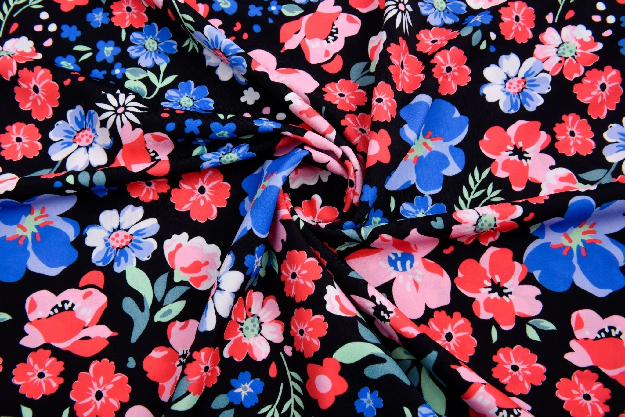 Midnight Bloom  Print  Nylon Swimwear Fabric -WHY543A