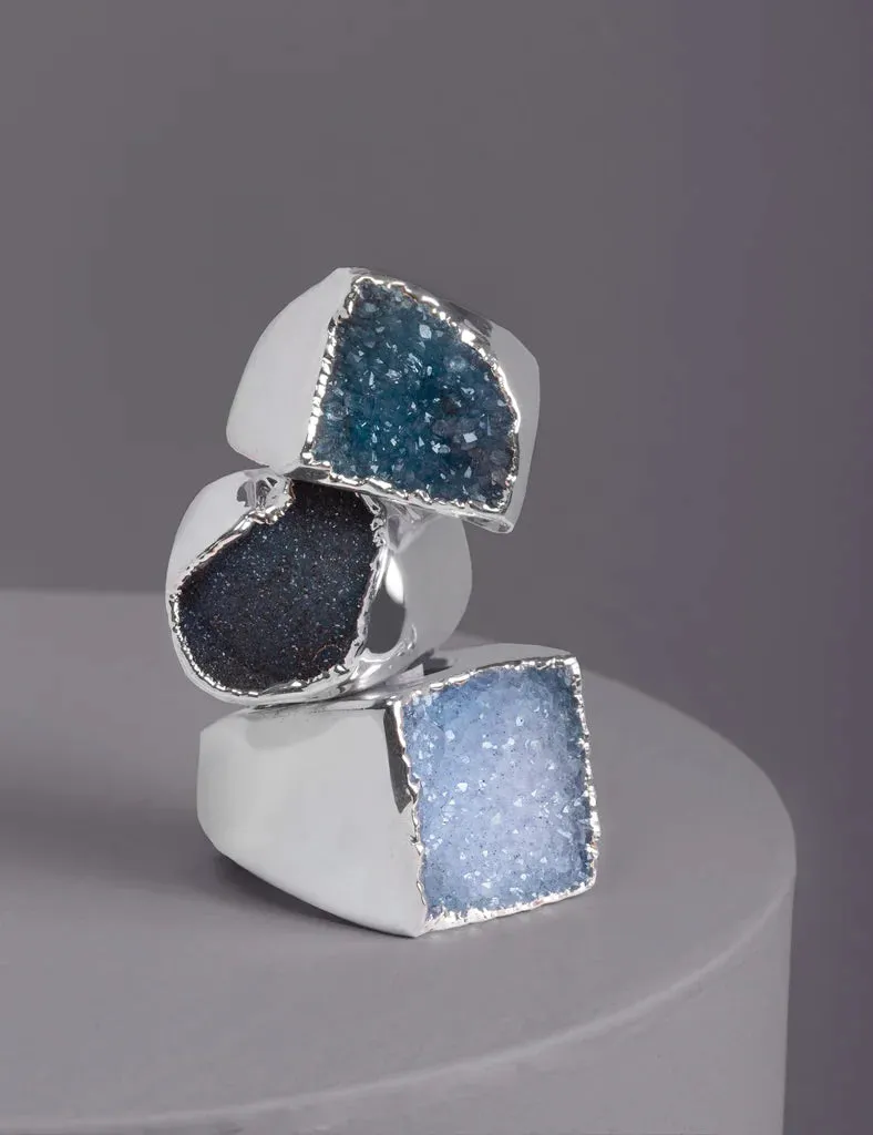 Nuance Silver Druzy Ring | More Color Options