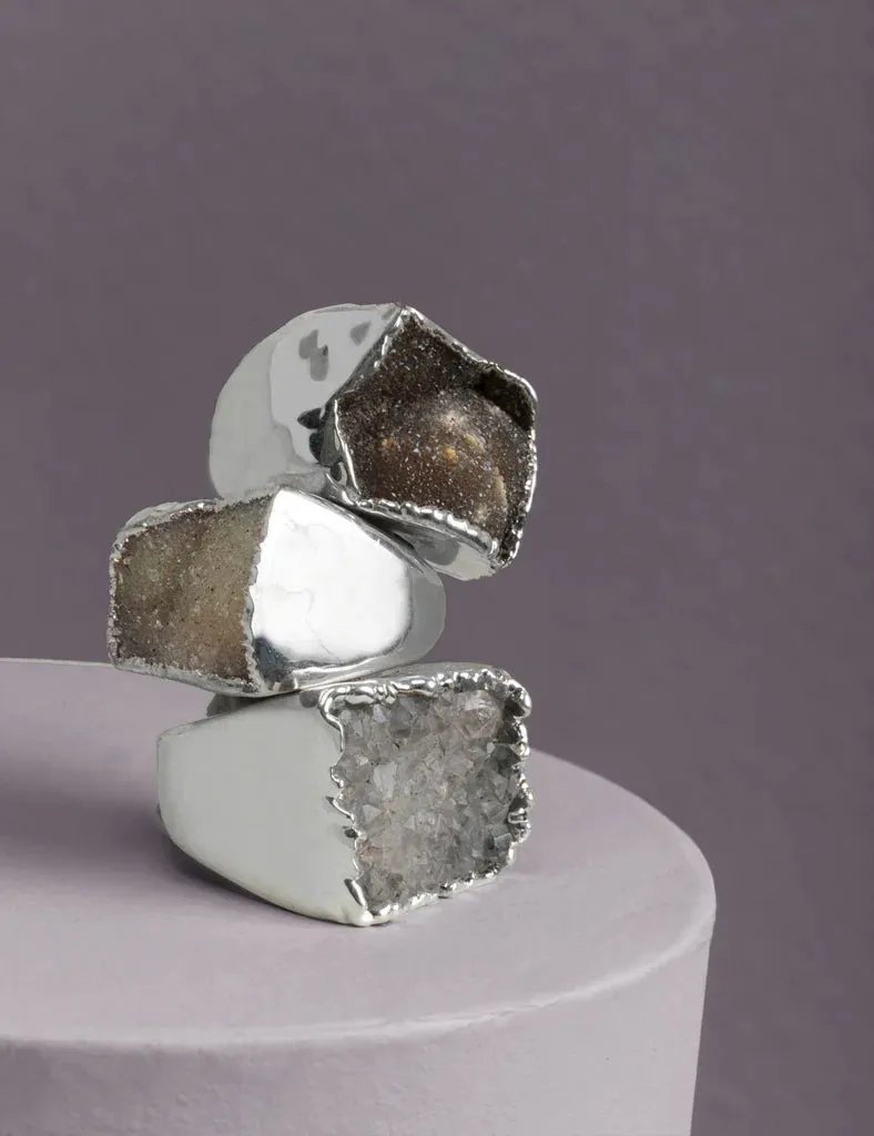 Nuance Silver Druzy Ring | More Color Options