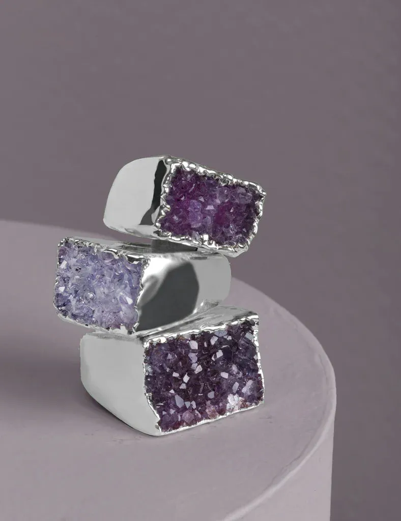 Nuance Silver Druzy Ring | More Color Options