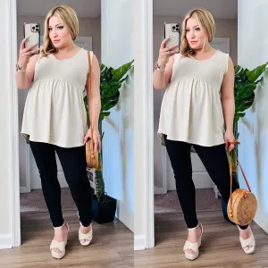 Oatmeal Empire Waist Top