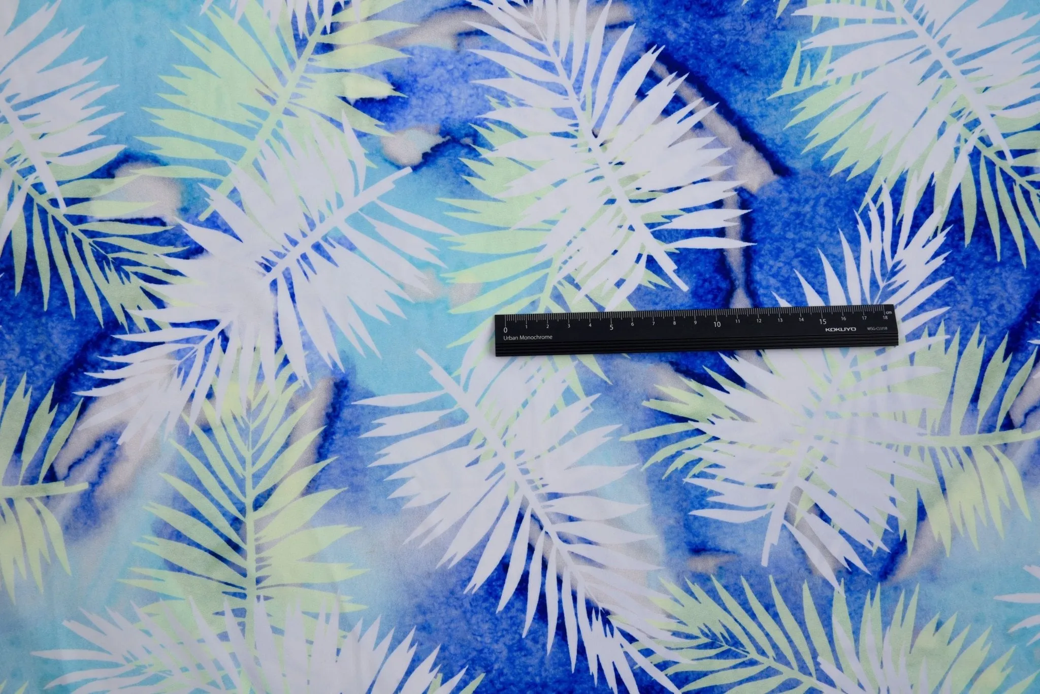 Palm Leaves Print  Nylon Swimwear Fabric - WLL240A