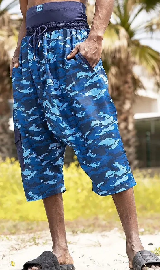 QL Halal Swim Shorts SB ARMY in Blue