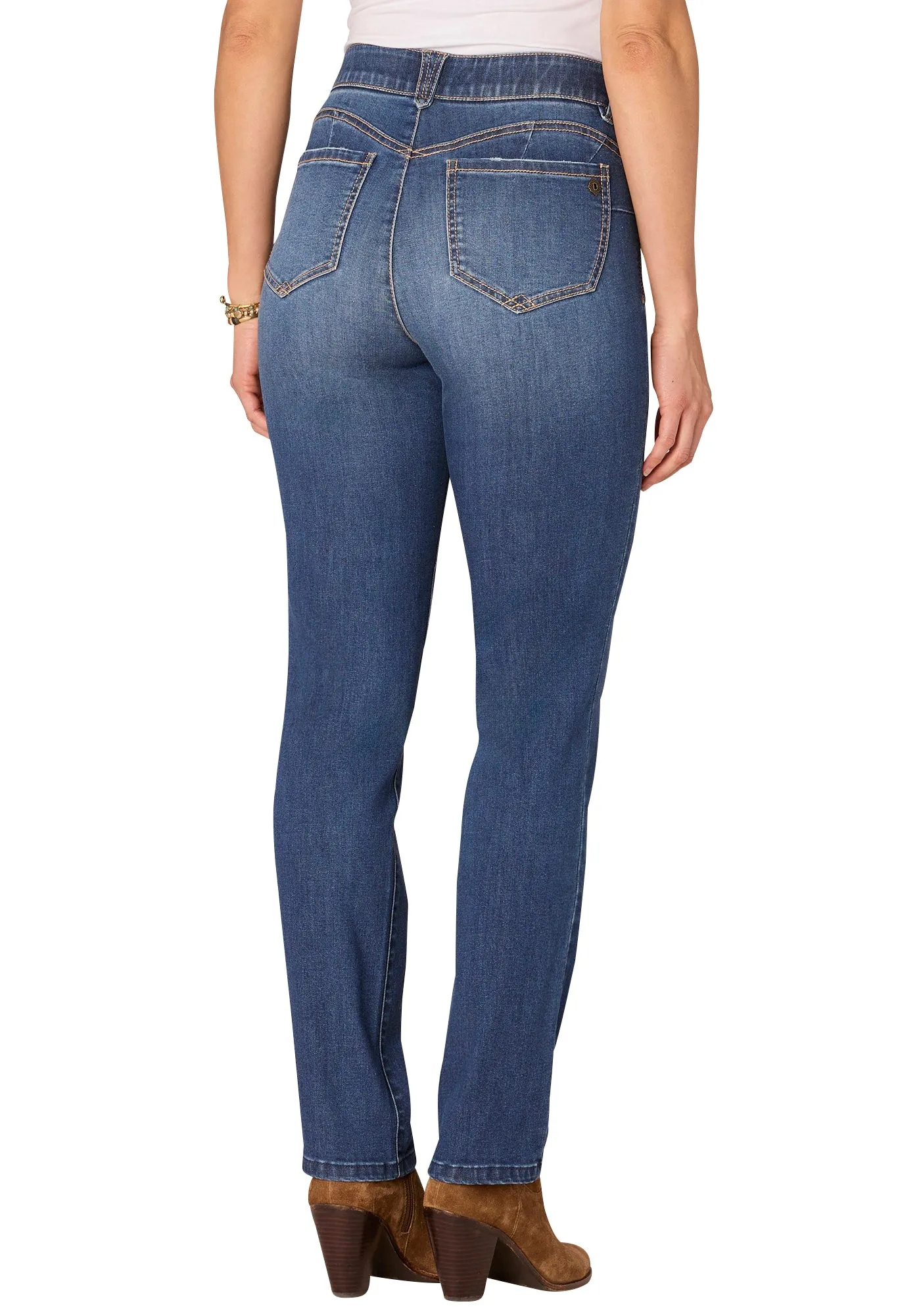 "Ab"solution Mid-Rise Straight Leg Jeans