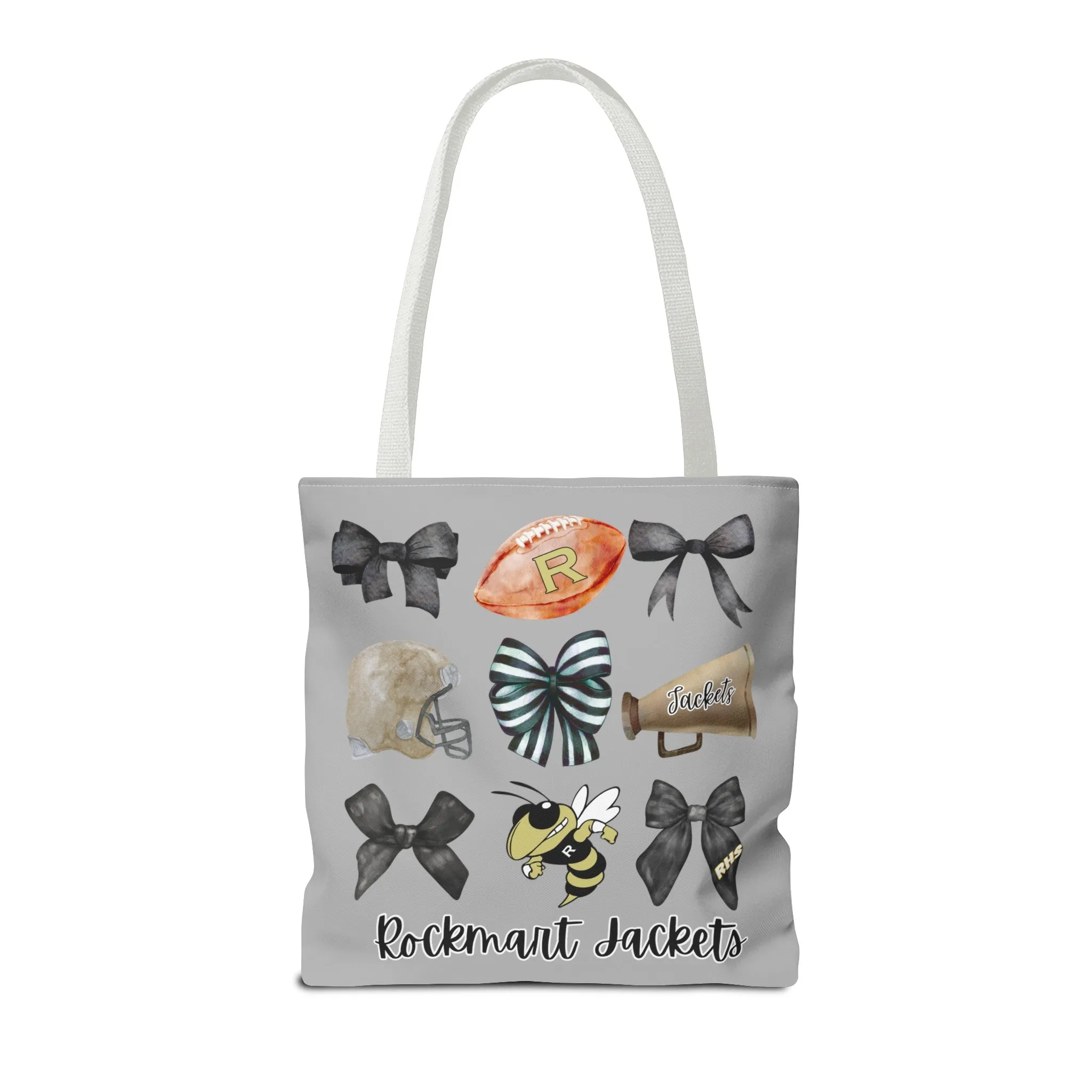 Rockmart Jackets Bows Football & Cheer Tote Bag (AOP)