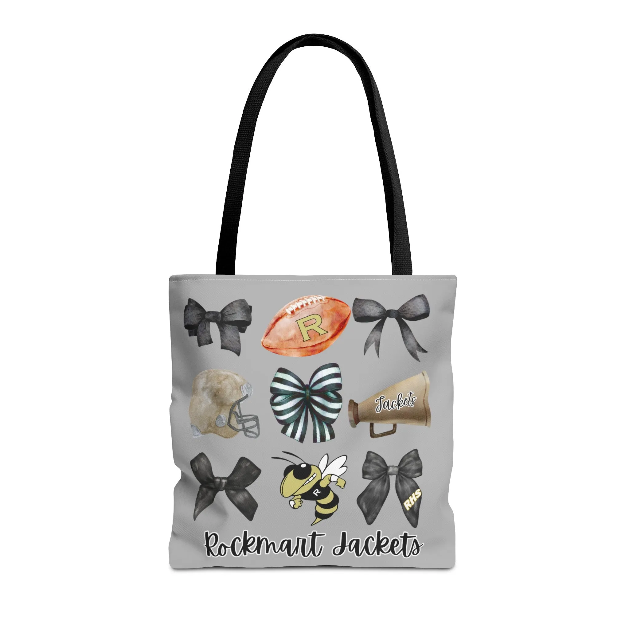 Rockmart Jackets Bows Football & Cheer Tote Bag (AOP)