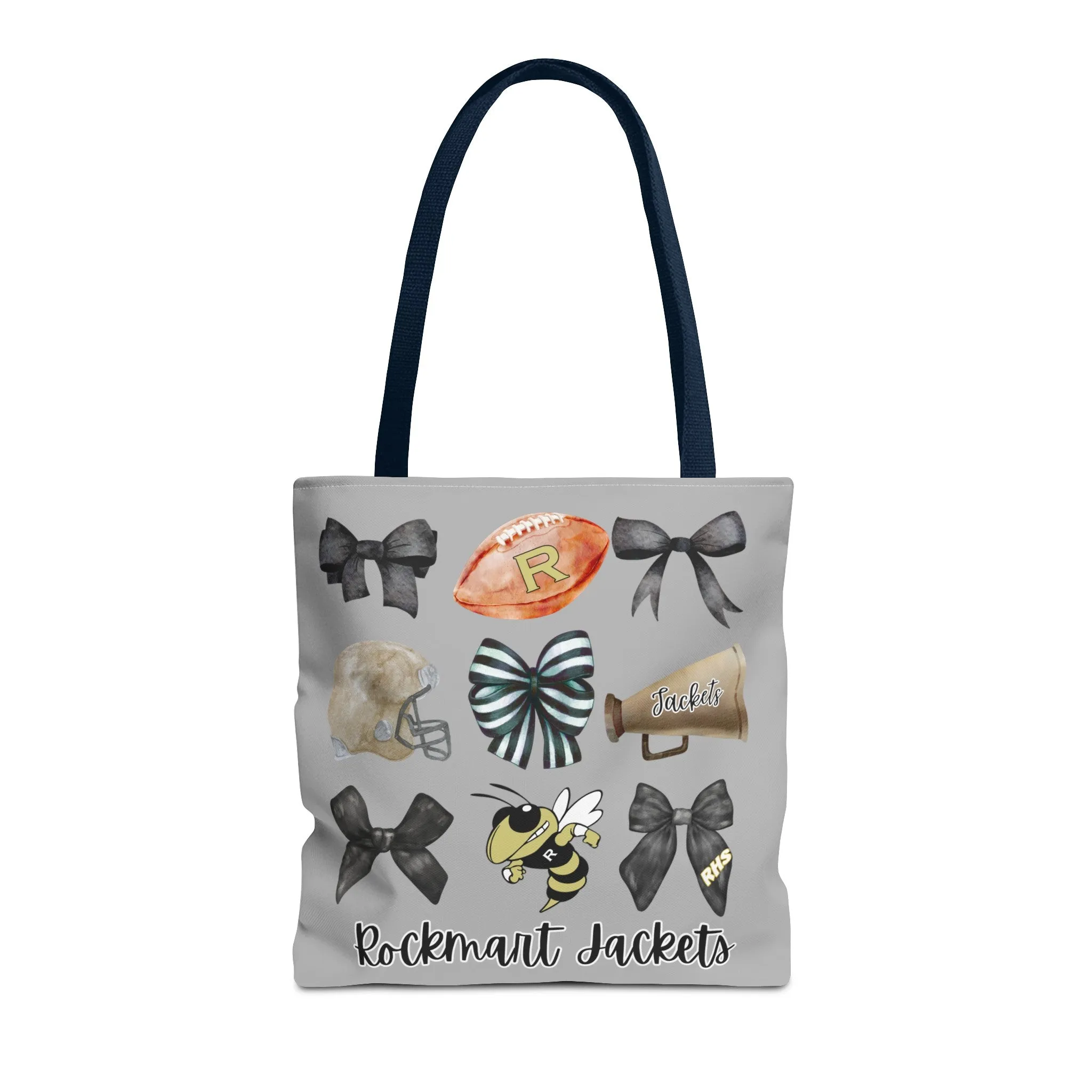 Rockmart Jackets Bows Football & Cheer Tote Bag (AOP)