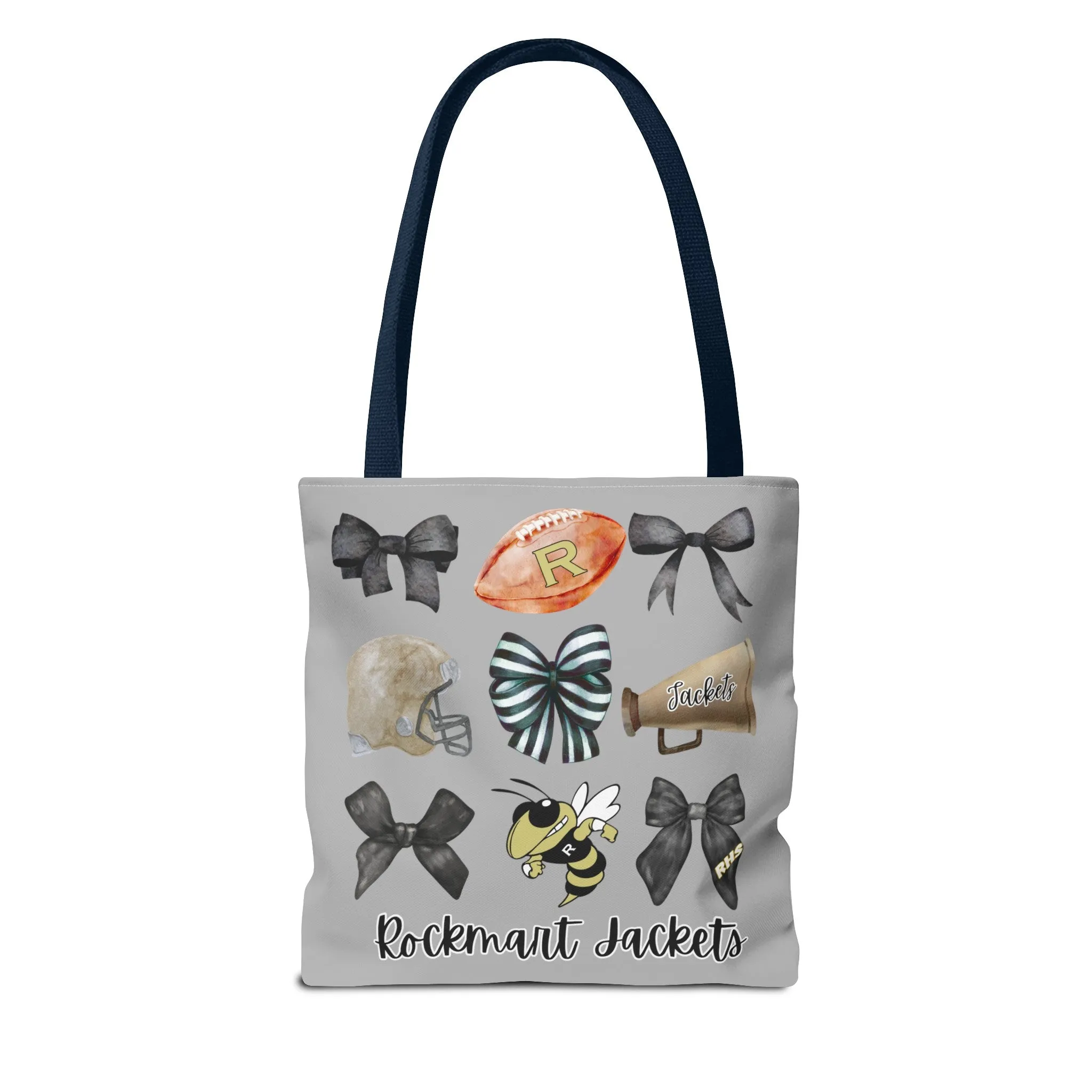 Rockmart Jackets Bows Football & Cheer Tote Bag (AOP)