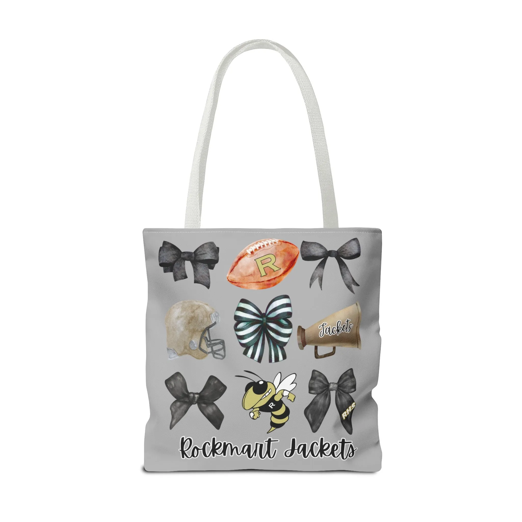 Rockmart Jackets Bows Football & Cheer Tote Bag (AOP)