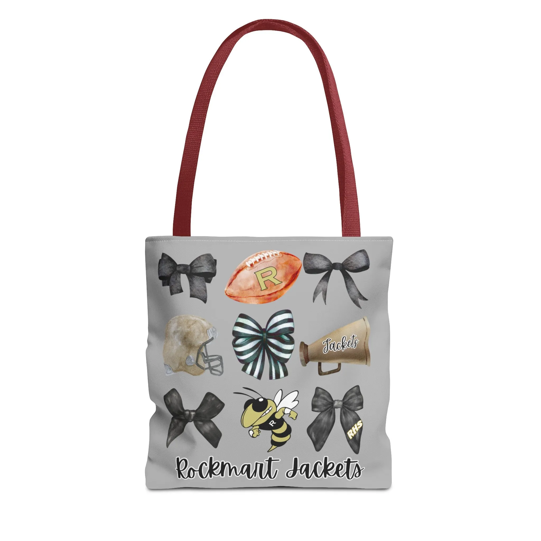 Rockmart Jackets Bows Football & Cheer Tote Bag (AOP)