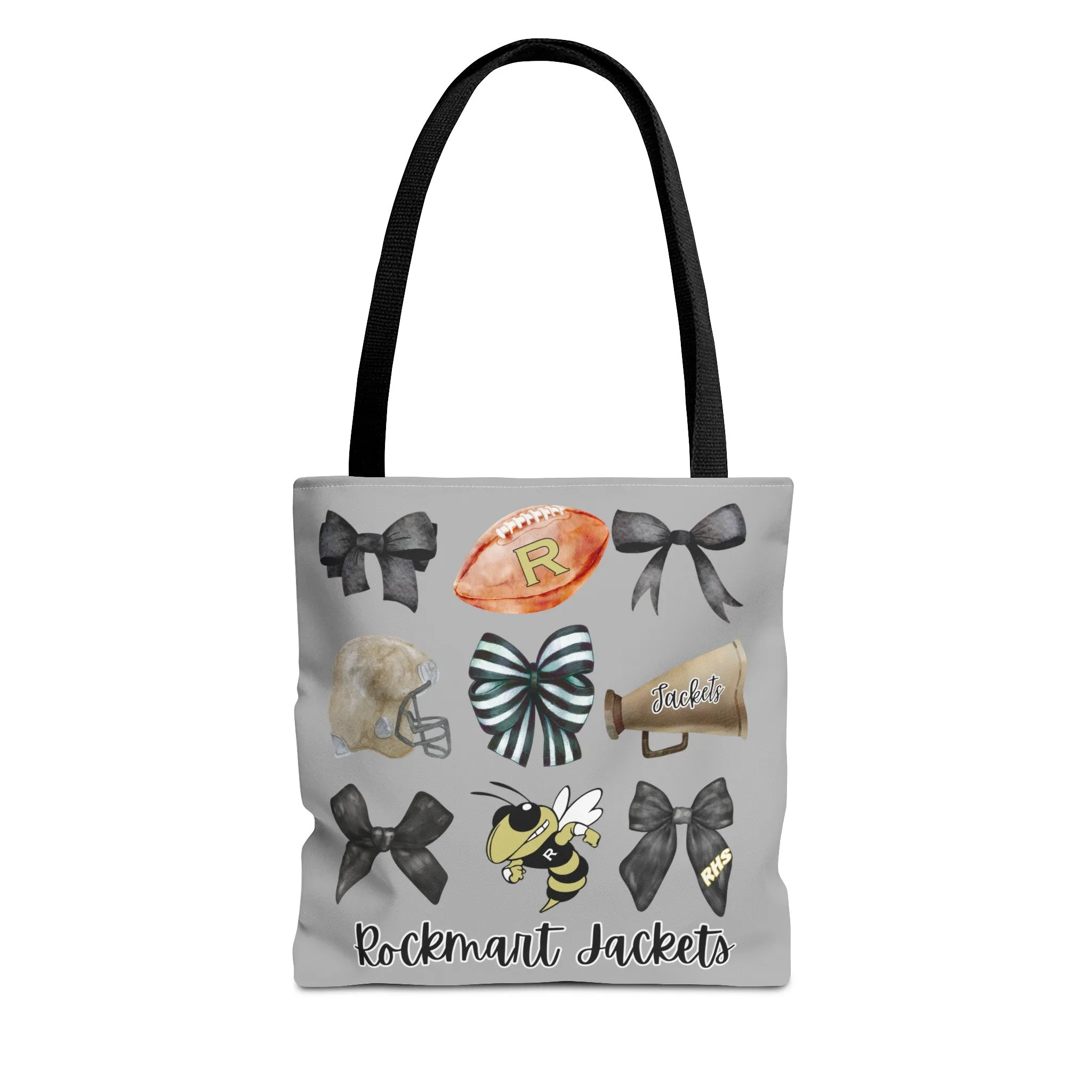 Rockmart Jackets Bows Football & Cheer Tote Bag (AOP)